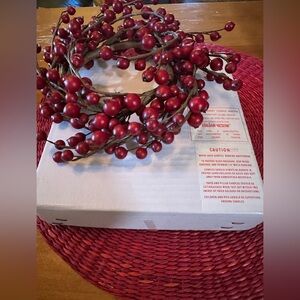 Lillian Vernon Holly Berry Festive Wreath - 8”
